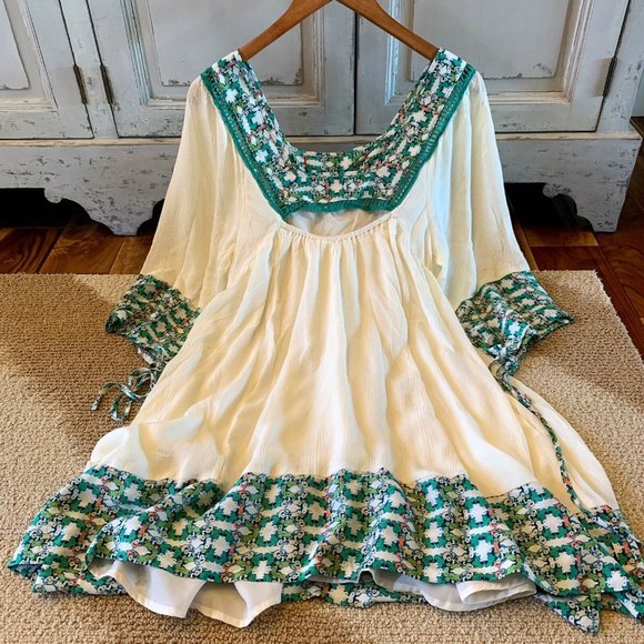 Shop Fig Dresses & Skirts - New Boho Floral Trim Summer Party Weekend Dress